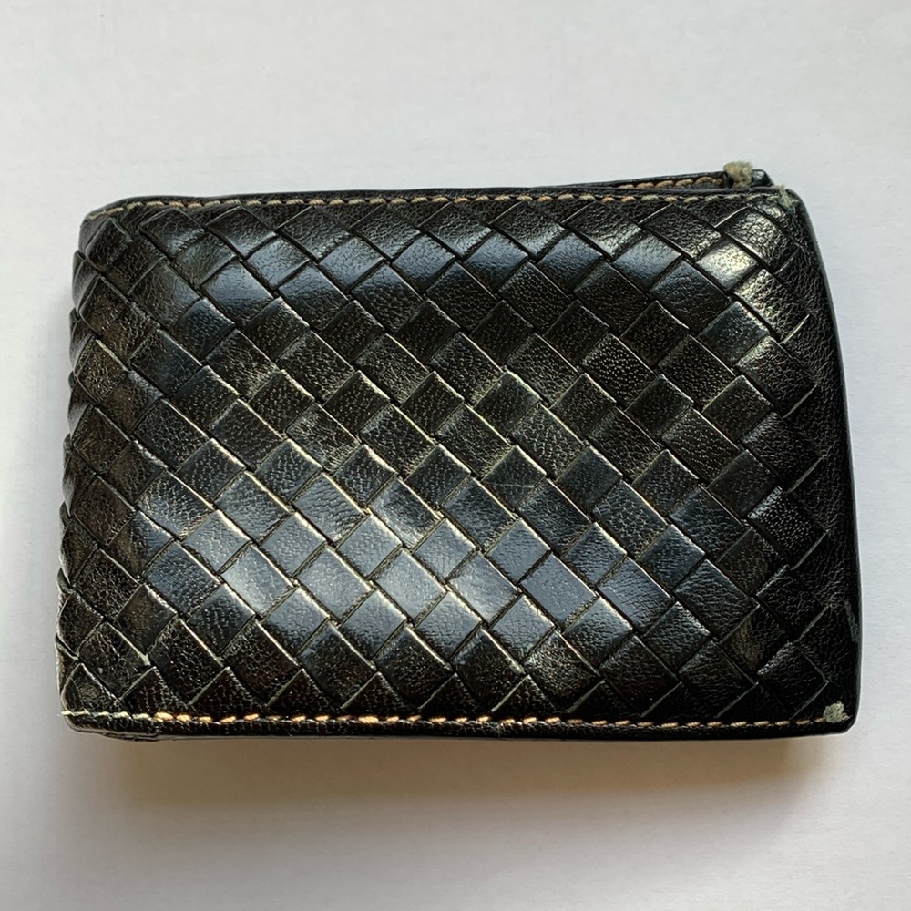 Japanese woven black leather man’s wallet